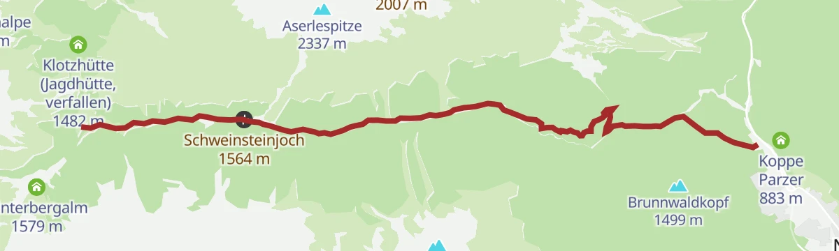 Route map: Tegestal (Nr. 633)